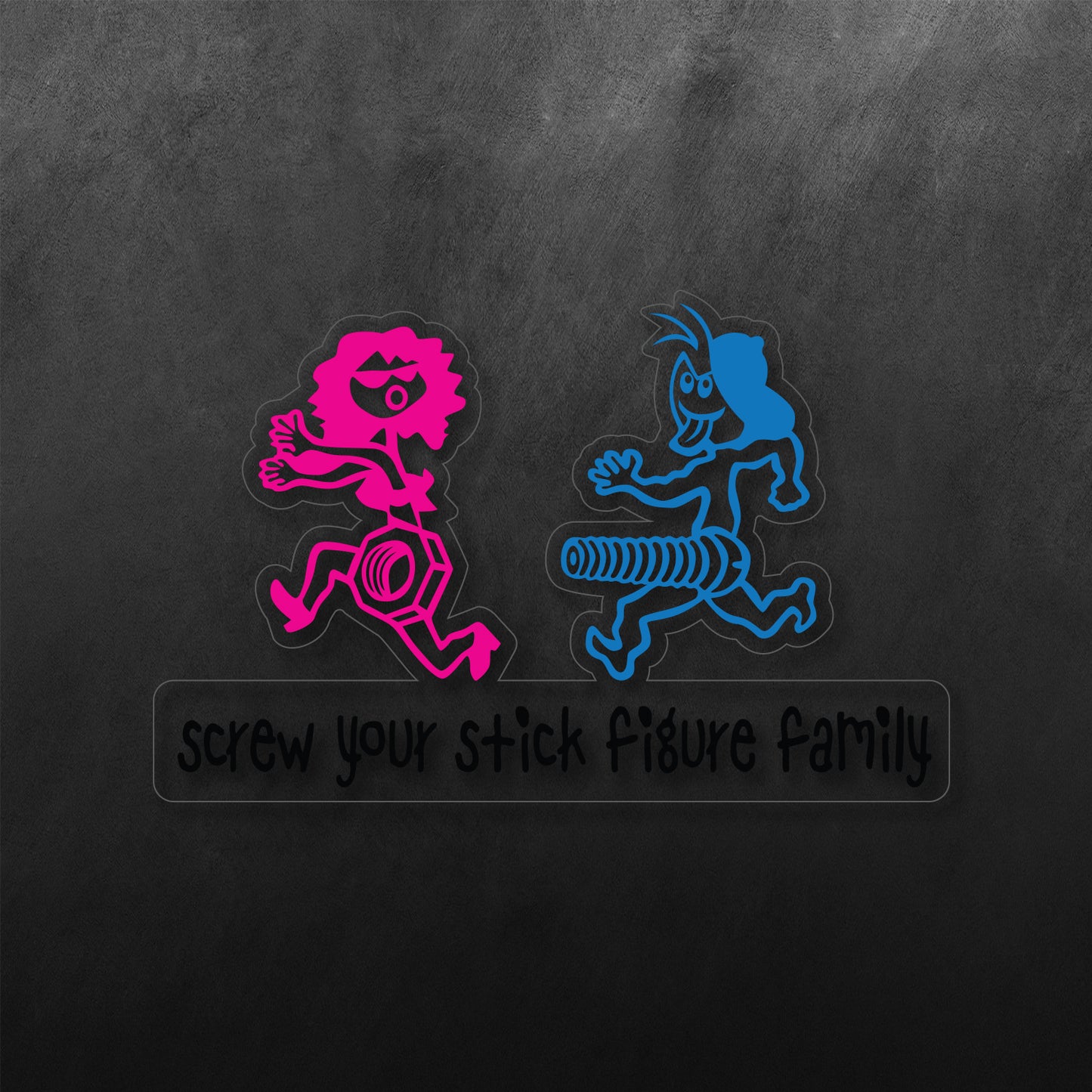 Screw Your Stick Figure Family Sticker