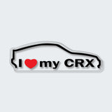 I Love My CRX Sticker