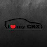 I Love My CRX Sticker