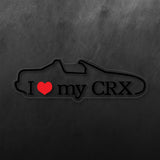 I Love My CRX Convertible Sticker