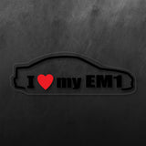 I Love My EM1 Sticker