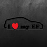 I Love My EF Sticker