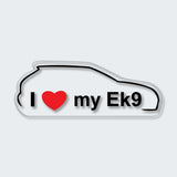 I Love My EK9 Sticker