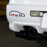 I Love My EK Hatchback Sticker