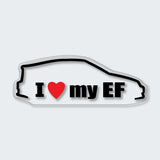 I Love My EF Hatchback Sticker