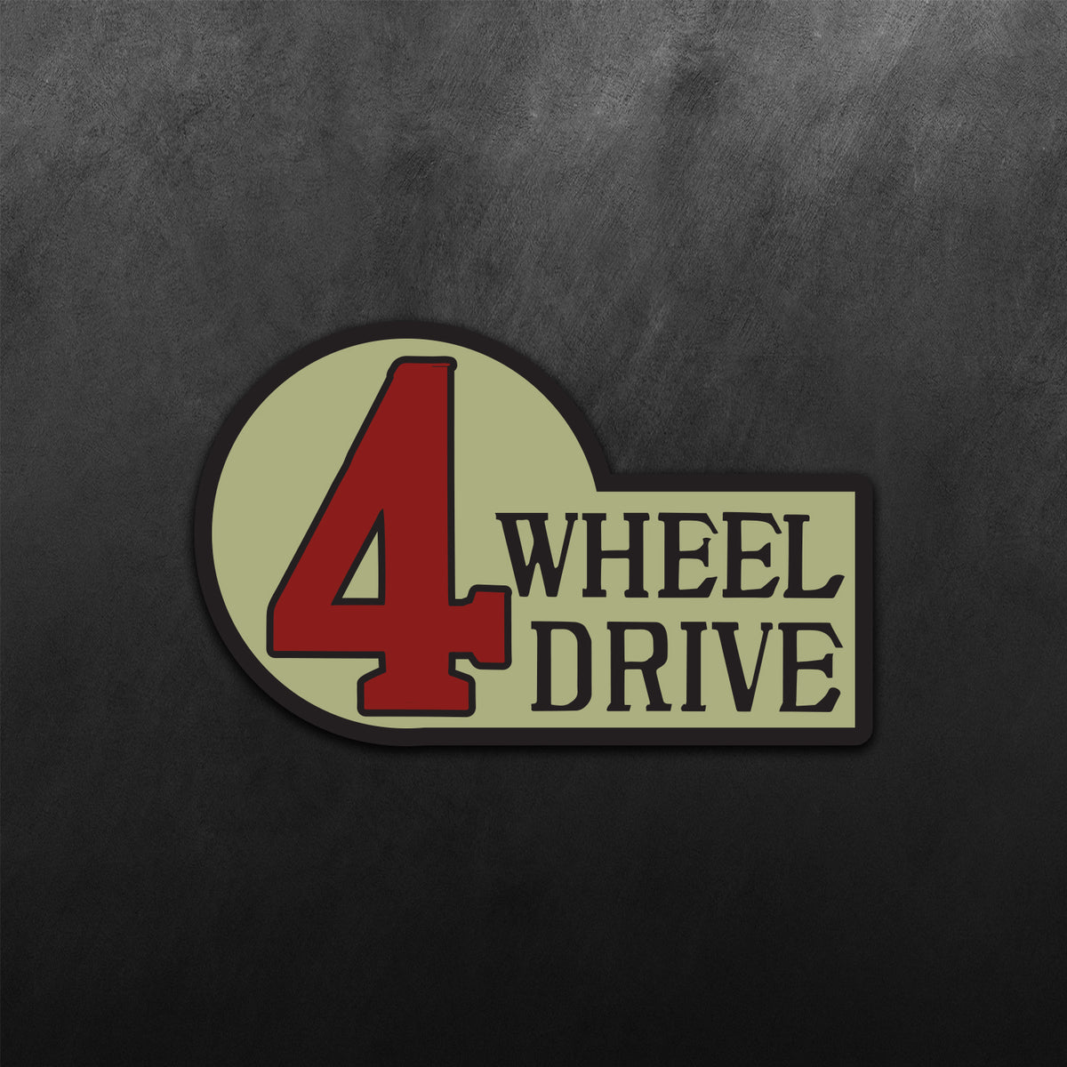 4wd Label 4WD 4 Wheel Drive Sticker – Retrobot