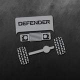 Face Front View Sticker for Defender