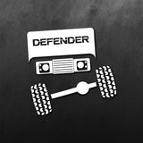 Face Front View Sticker for Defender