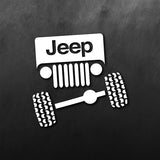 Face Front View Sticker for Jeep
