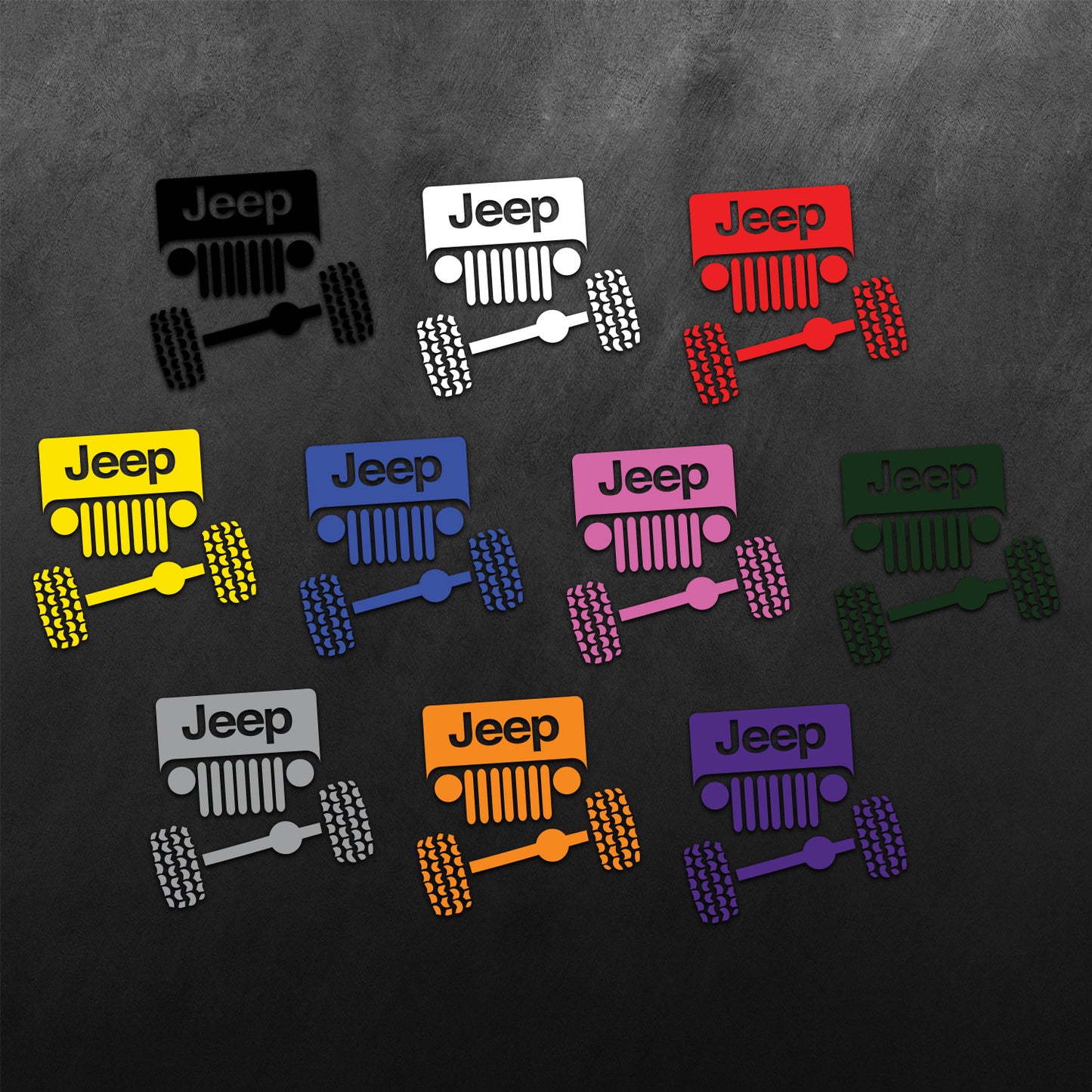 Face Front View Sticker for Jeep