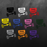 Face Front View Sticker for Jeep