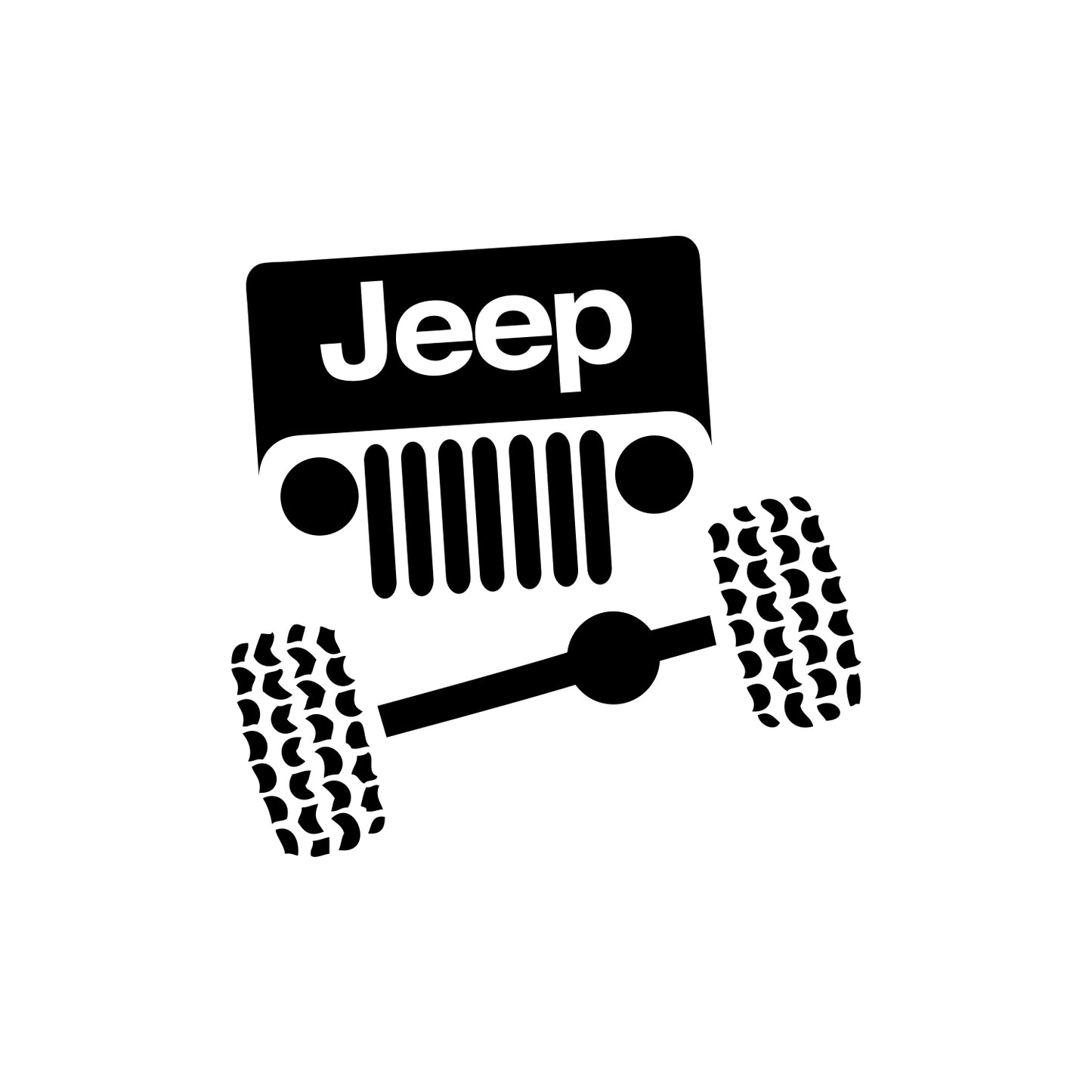 Face Front View Sticker for Jeep