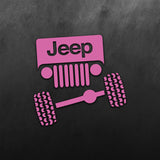 Face Front View Sticker for Jeep