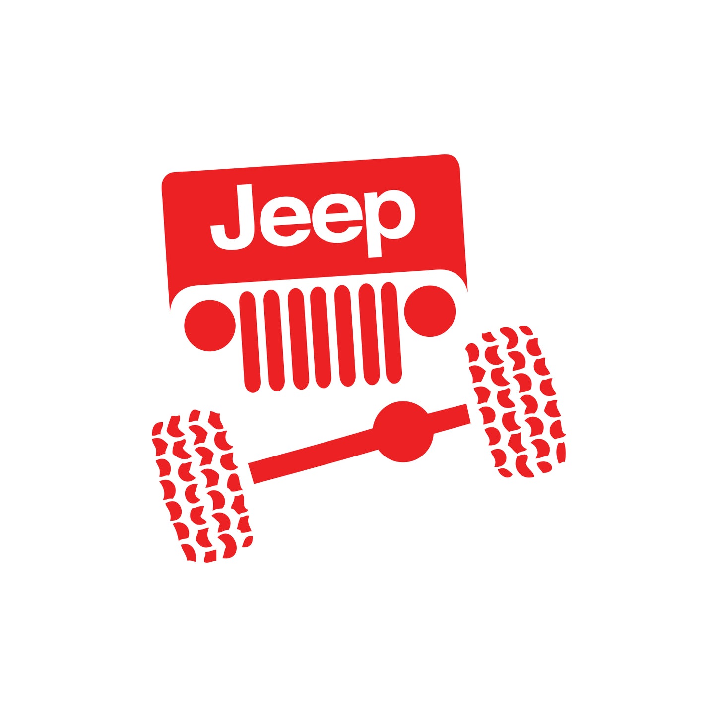 Face Front View Sticker for Jeep