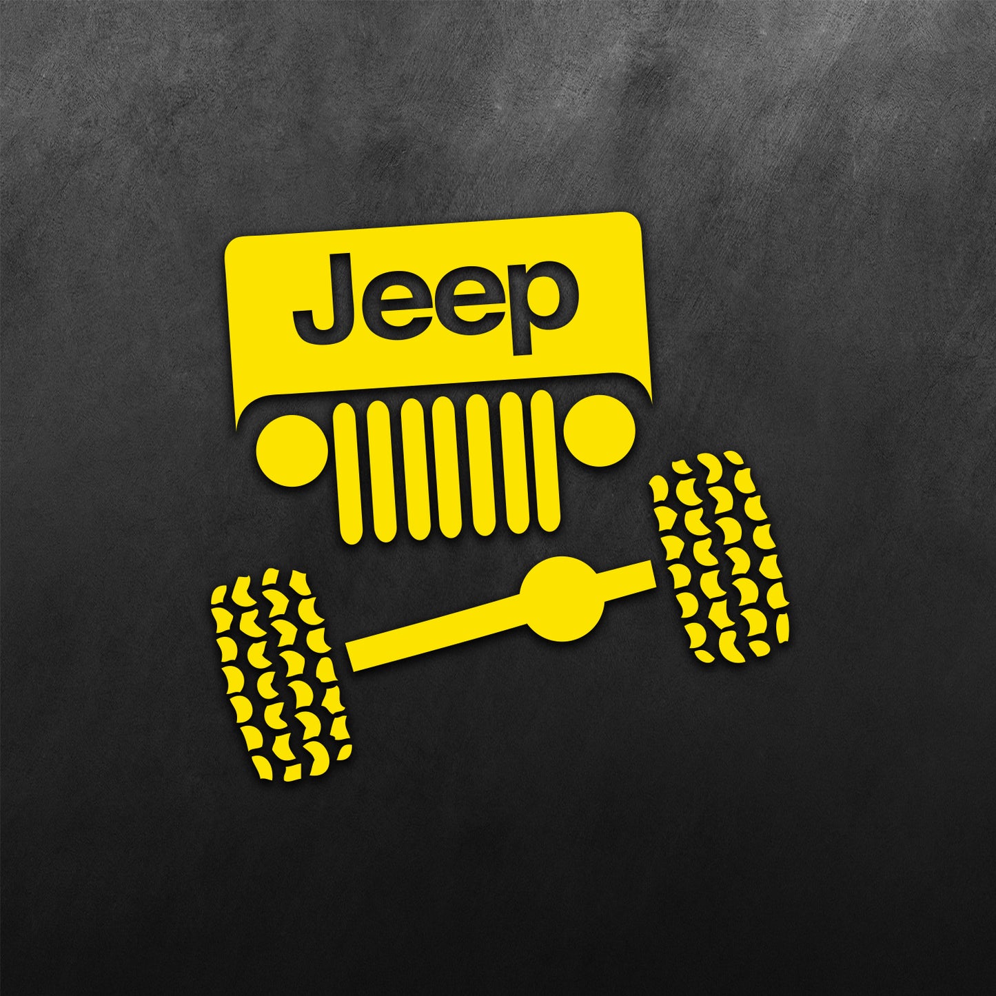 Face Front View Sticker for Jeep