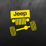 Face Front View Sticker for Jeep