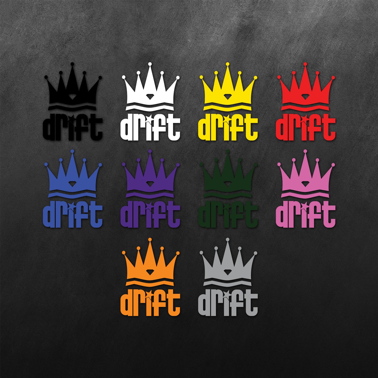 Drift King Crown Sticker