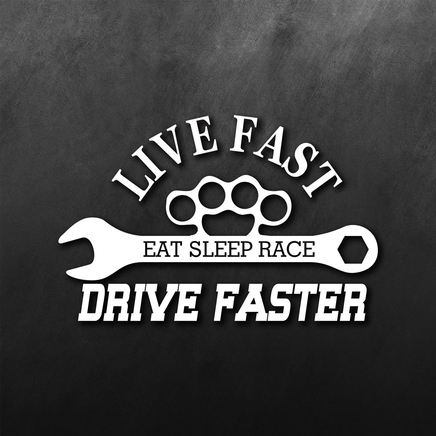Live Fast Eat Sleep Race Sticker