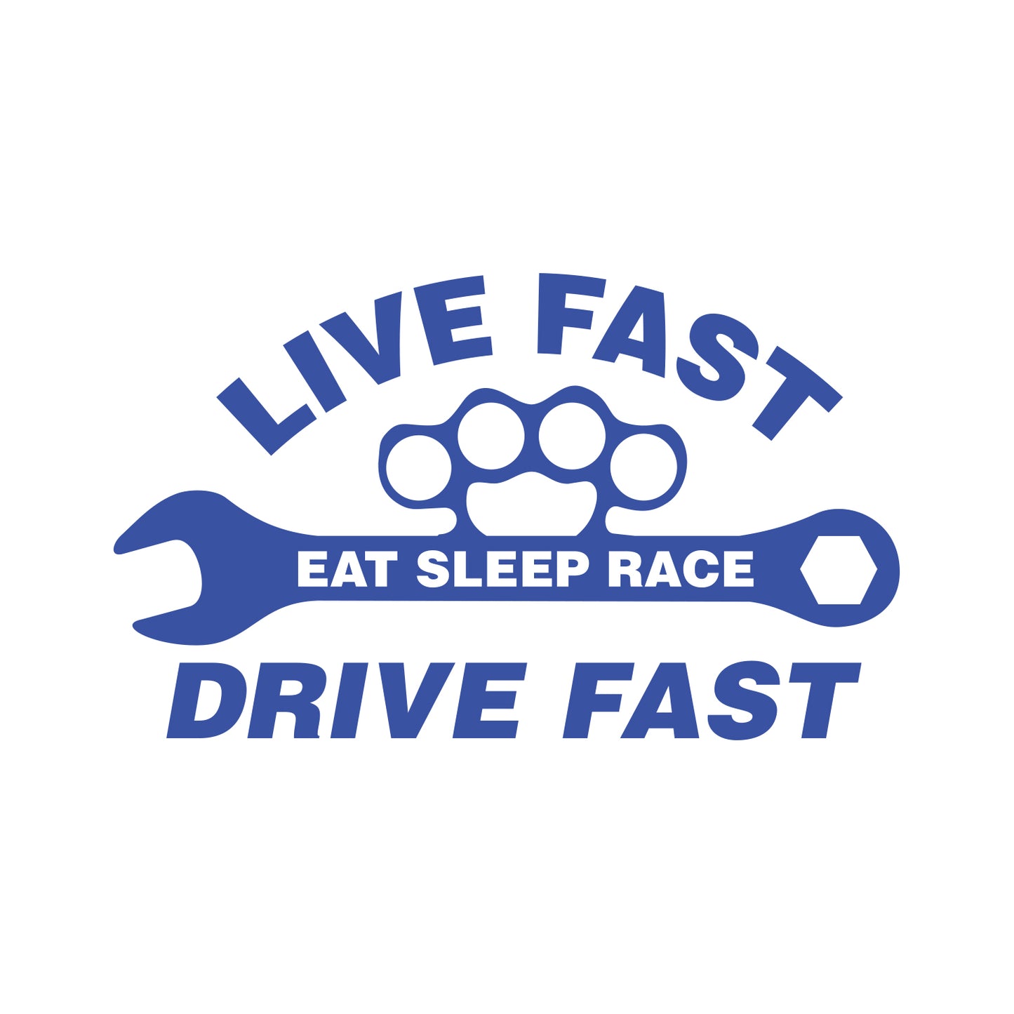 Live Fast Eat Sleep Race Sticker