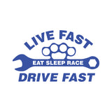 Live Fast Eat Sleep Race Sticker