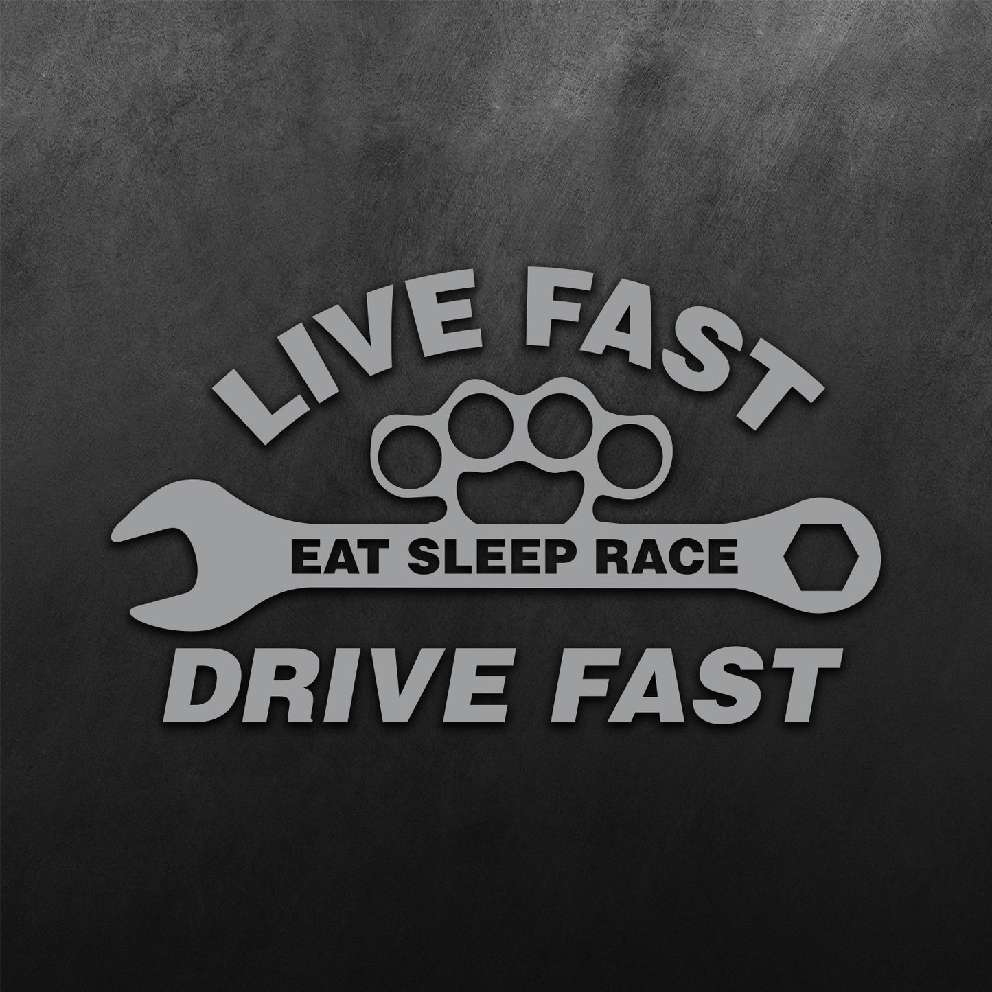 Live Fast Eat Sleep Race Sticker