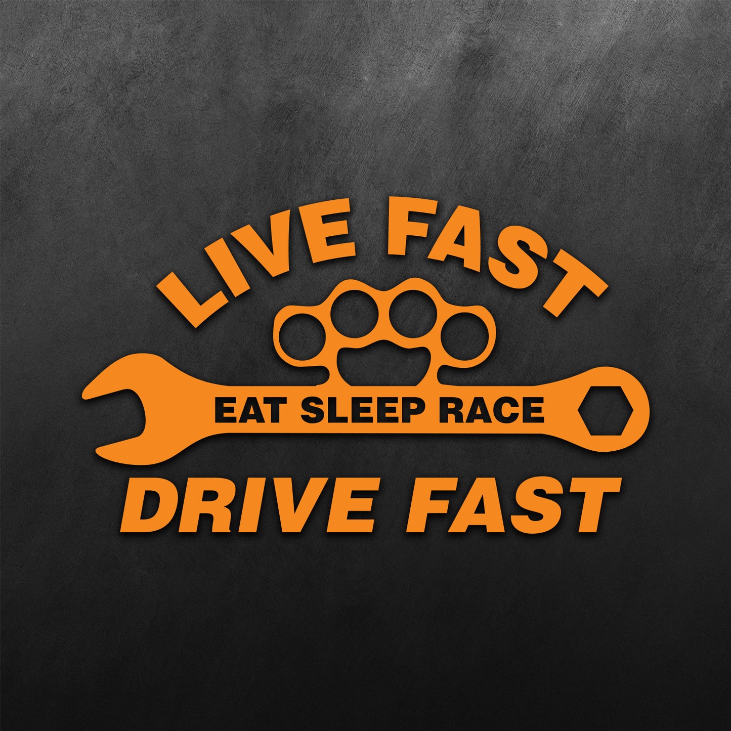 Live Fast Eat Sleep Race Sticker