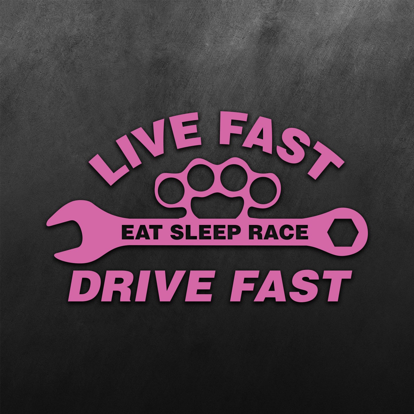Live Fast Eat Sleep Race Sticker