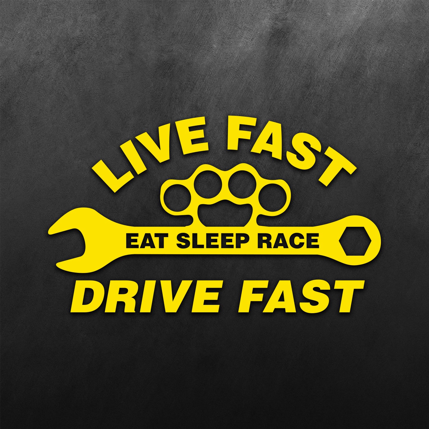 Live Fast Eat Sleep Race Sticker