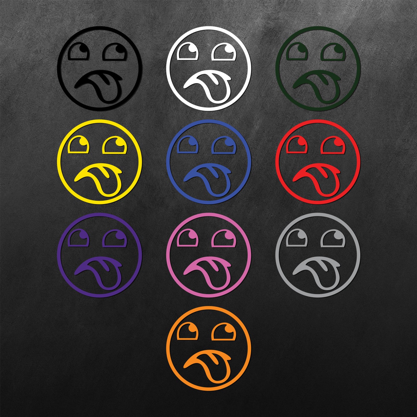 Emoticon and Tongue Out JDM Sticker
