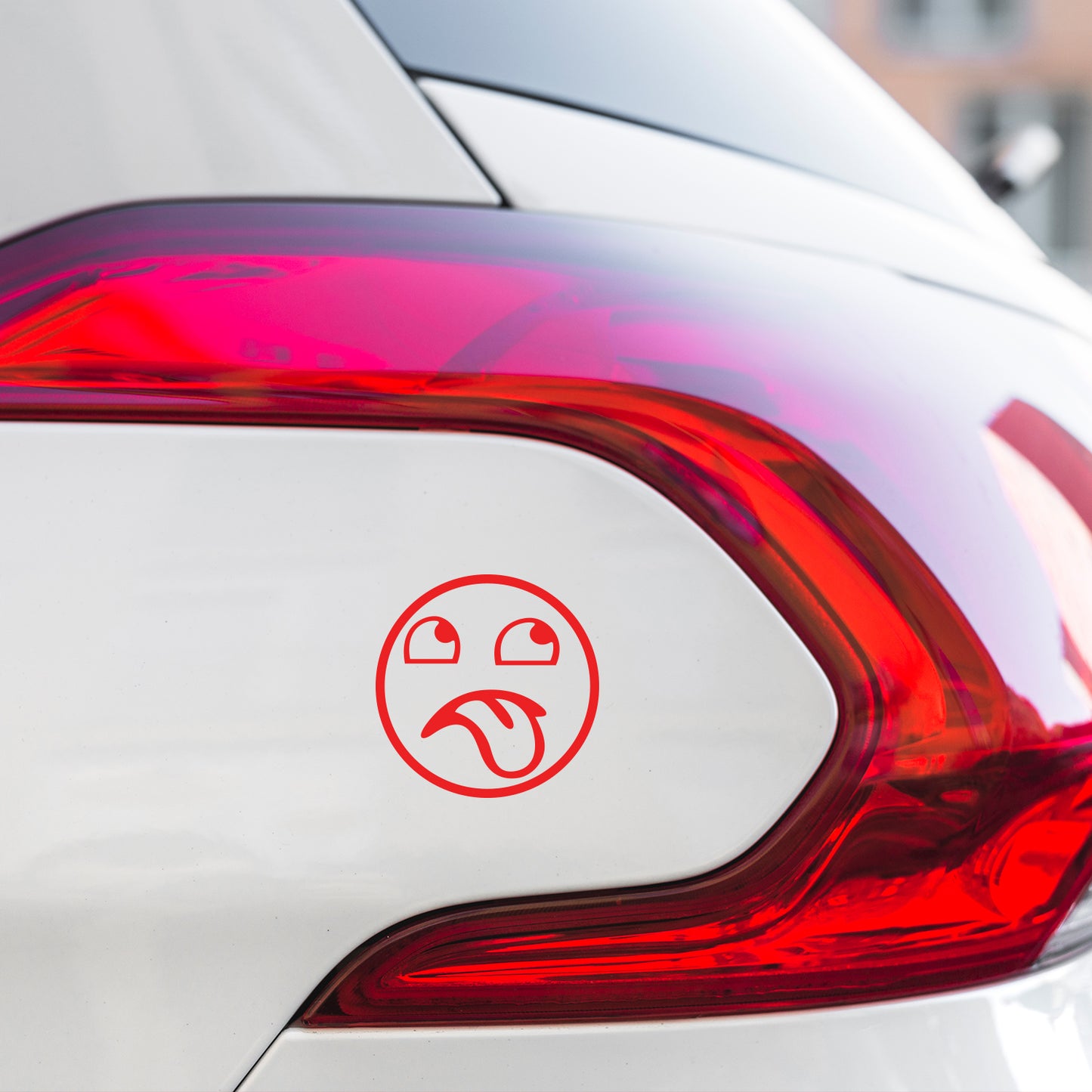 Emoticon and Tongue Out JDM Sticker