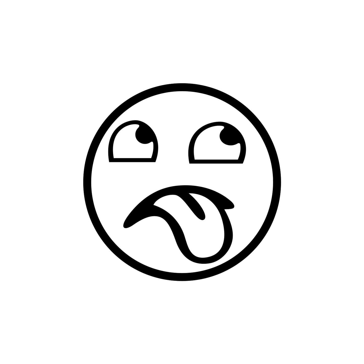 Emoticon and Tongue Out JDM Sticker