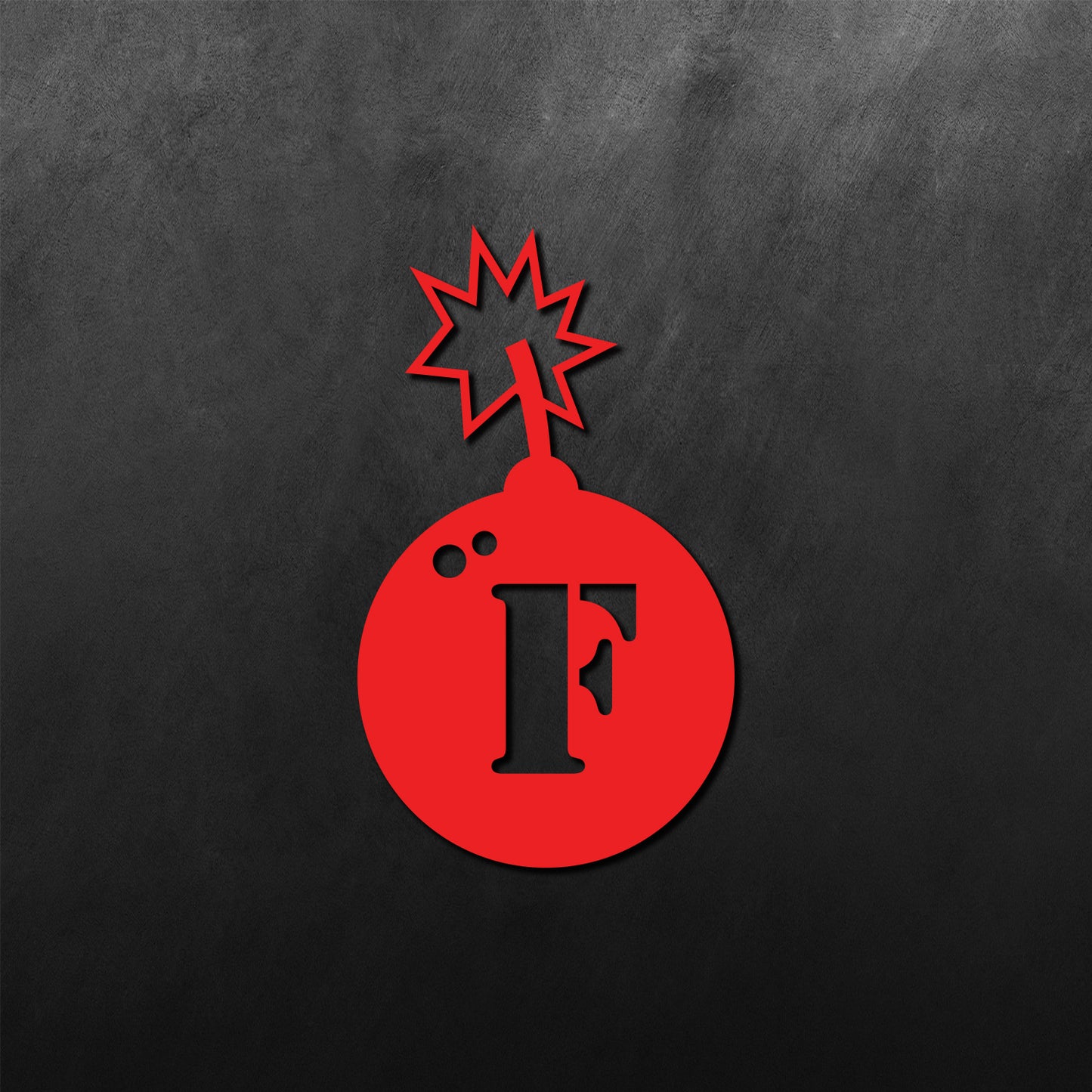 F Bomb Catch Fire Sticker
