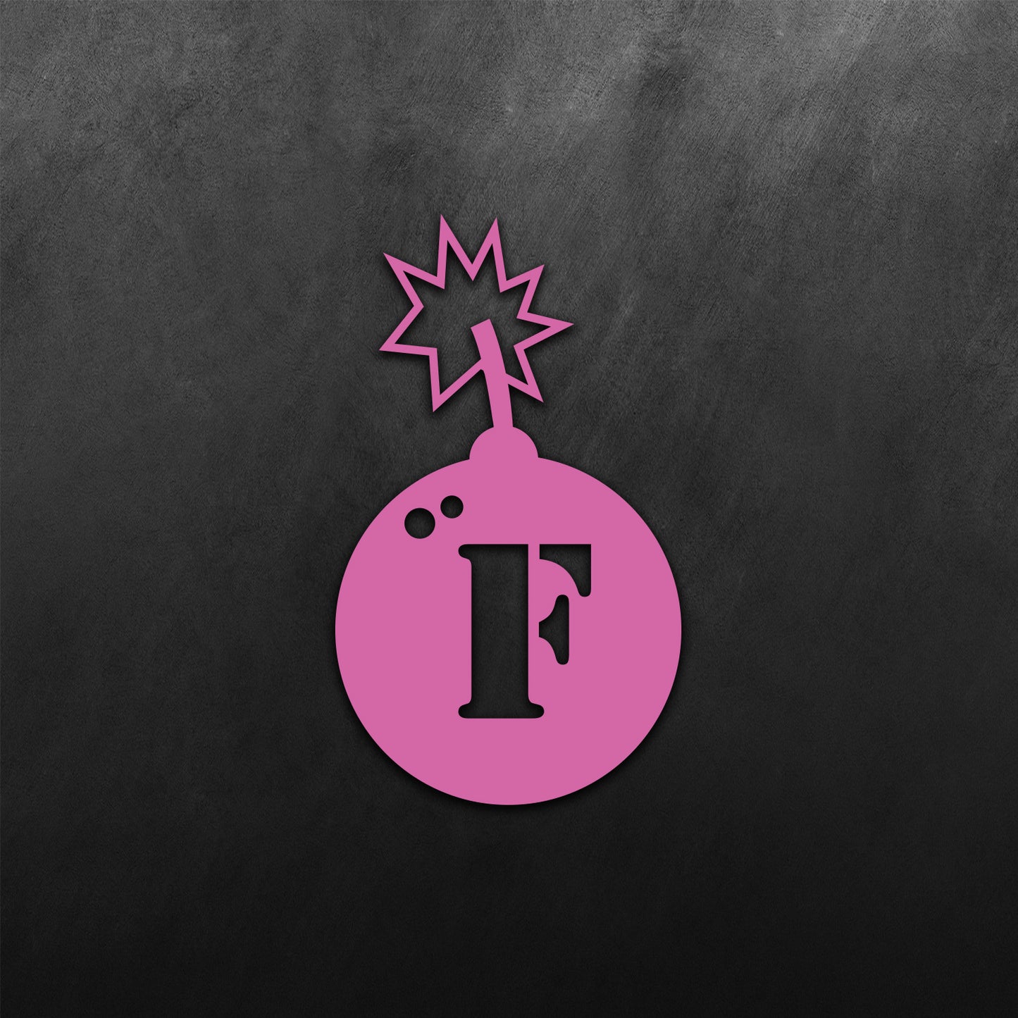 F Bomb Catch Fire Sticker