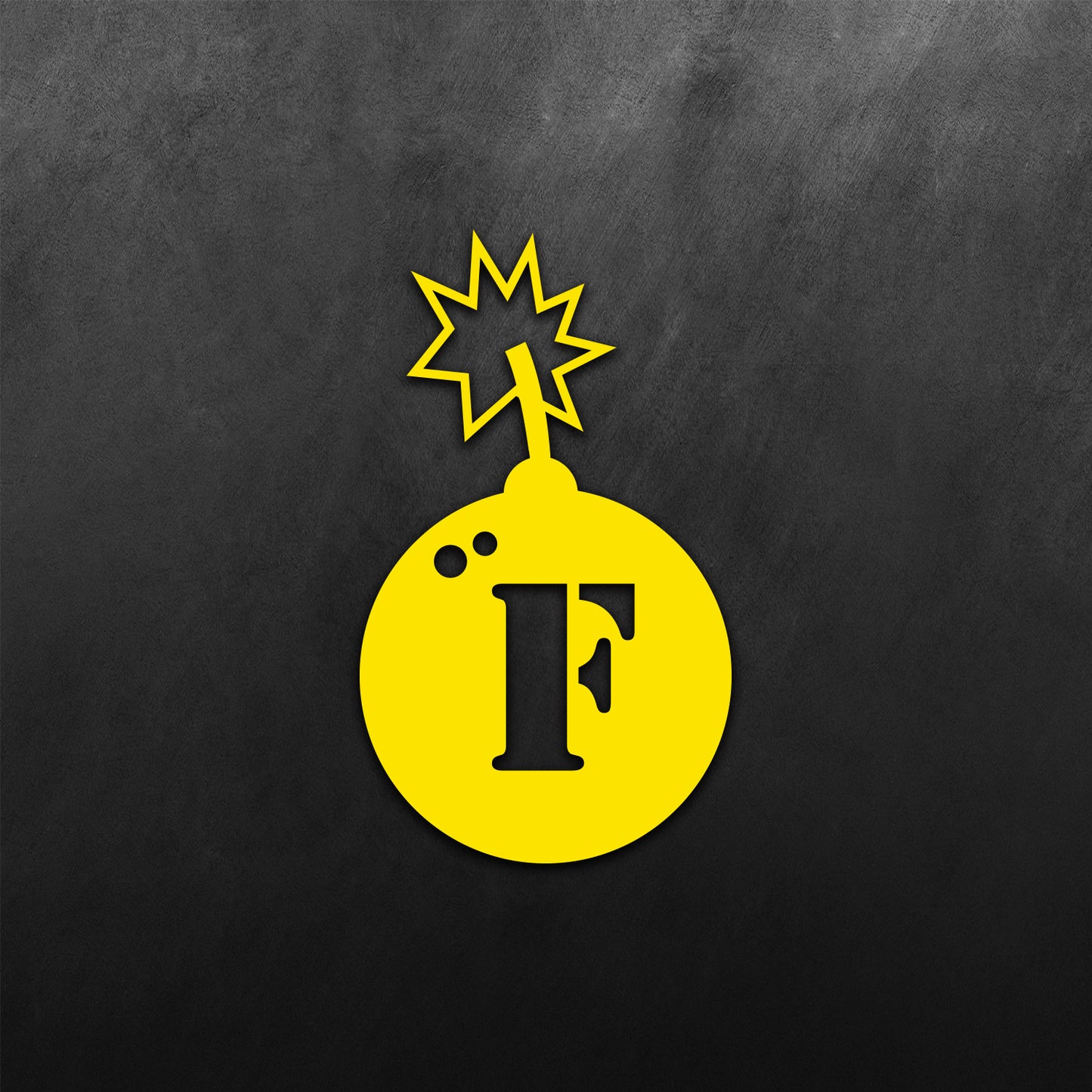 F Bomb Catch Fire Sticker