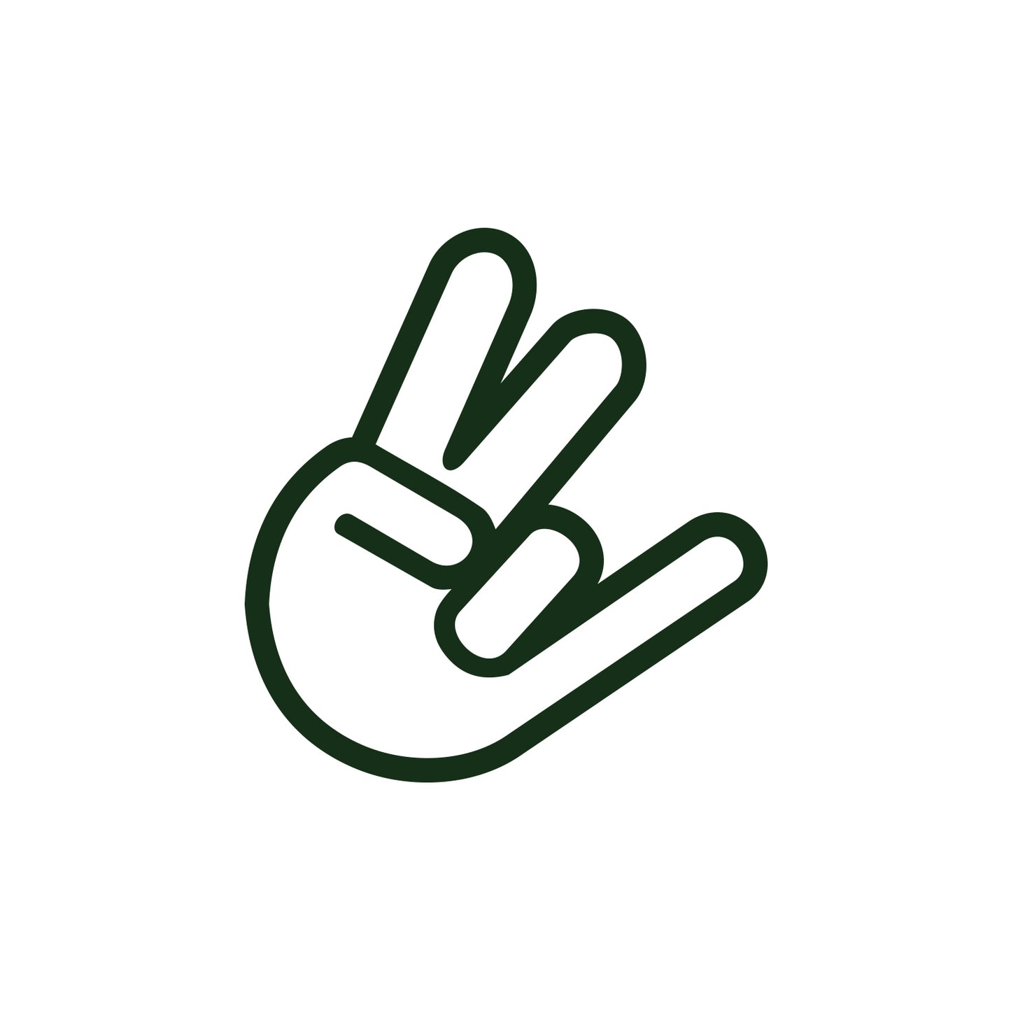 JDM Hand Peace and Pinky Sticker