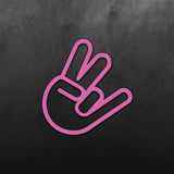 JDM Hand Peace and Pinky Sticker