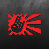 JDM Hand Rising Sun Shocker Sticker