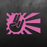 JDM Hand Rising Sun Shocker Sticker