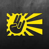 JDM Hand Rising Sun Shocker Sticker