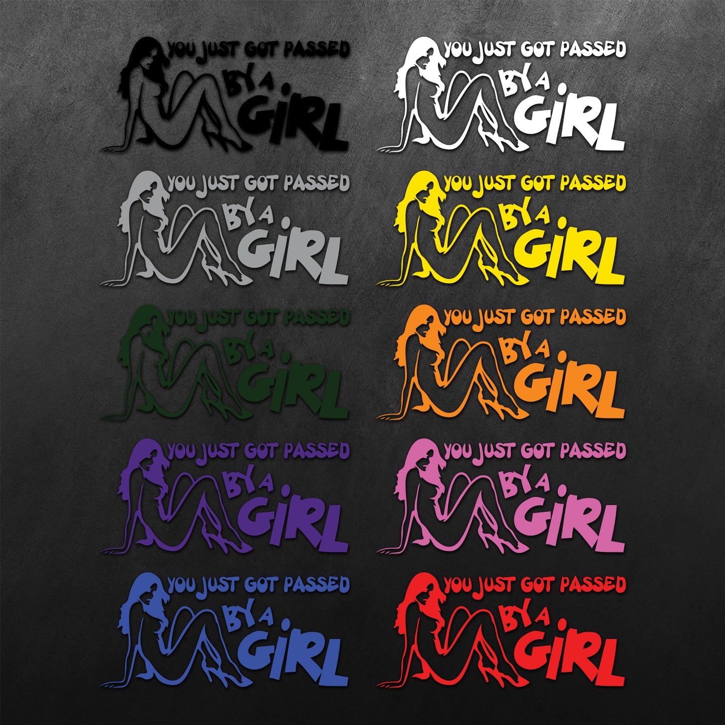 You Just Got Passed by a Girl Sticker