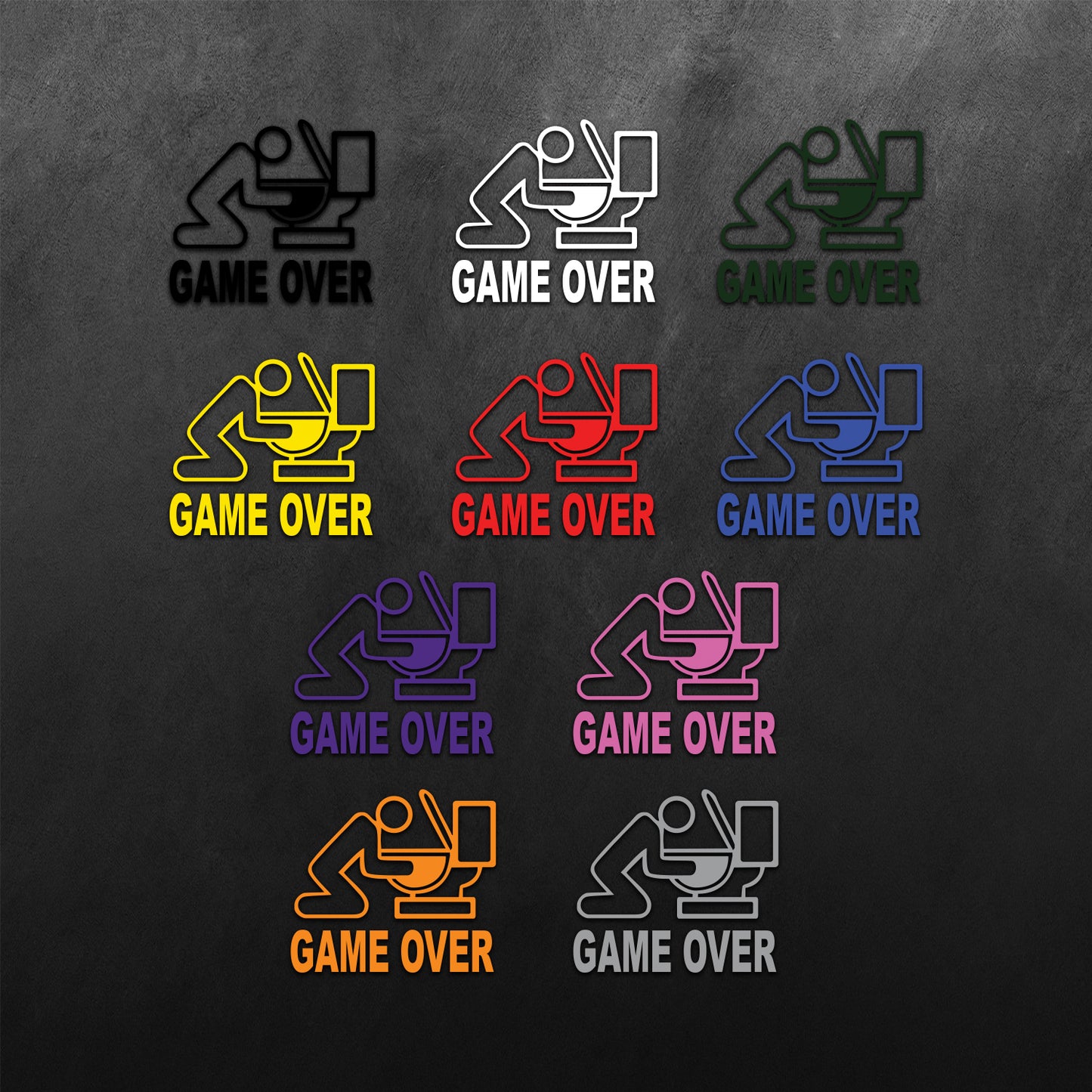 Game Over Toilet Sticker