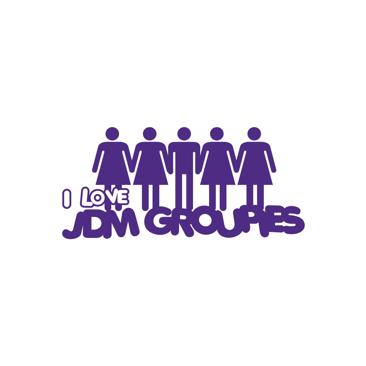 I Love my  JDM Groupies Sticker