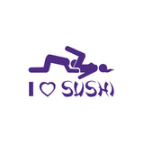 Funny & Rude JDM I Love Sushi Sticker