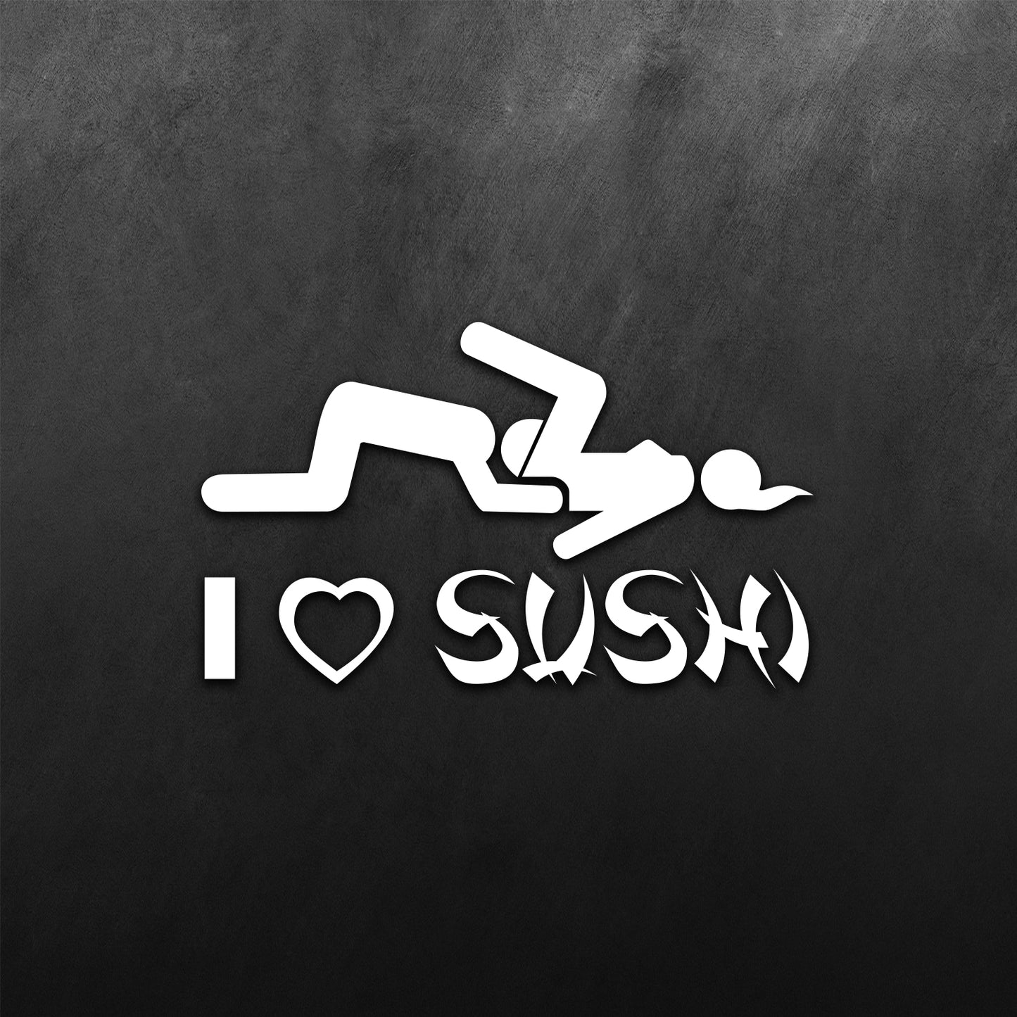Funny & Rude JDM I Love Sushi Sticker