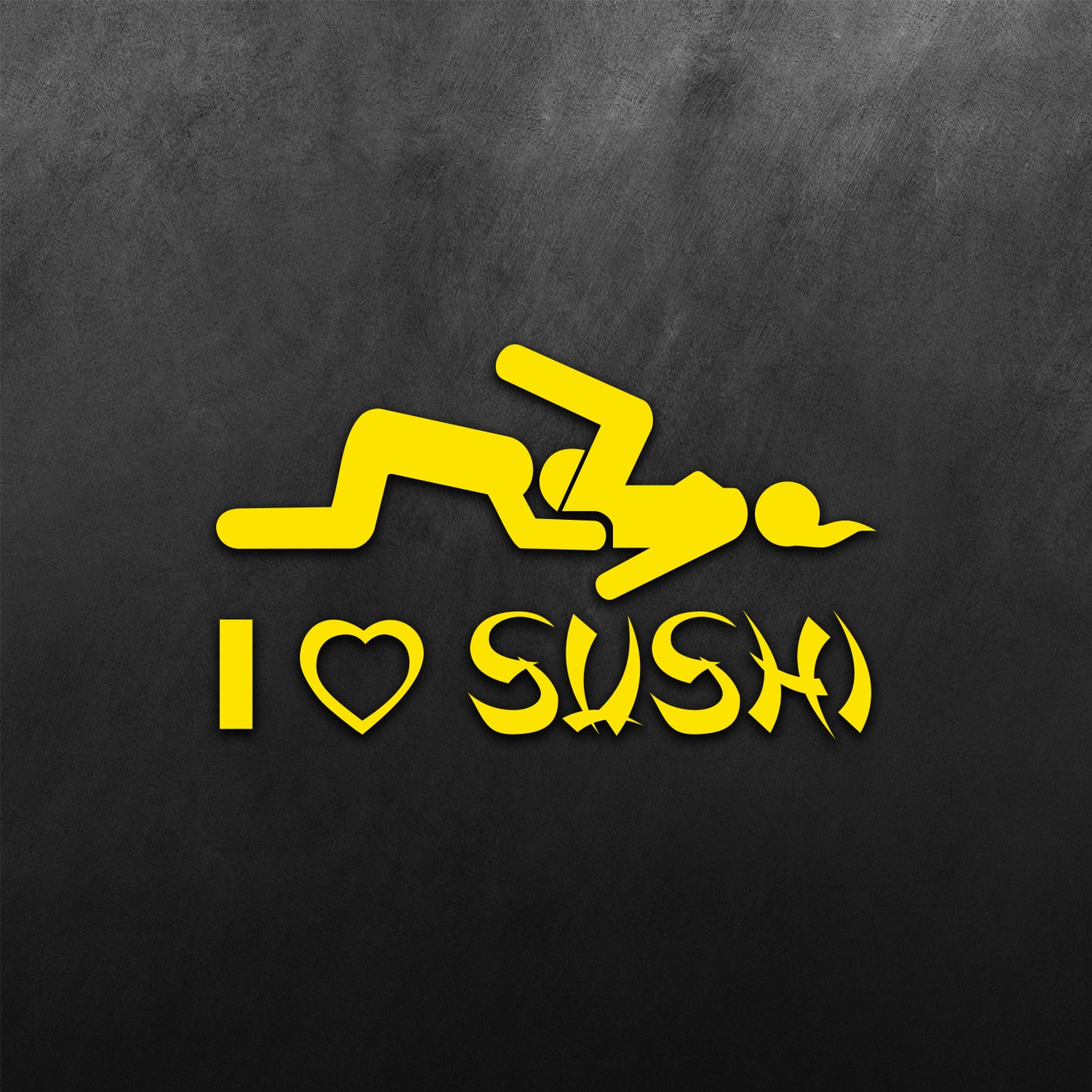 Funny & Rude JDM I Love Sushi Sticker