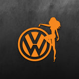 VW Lady Girl Sticker