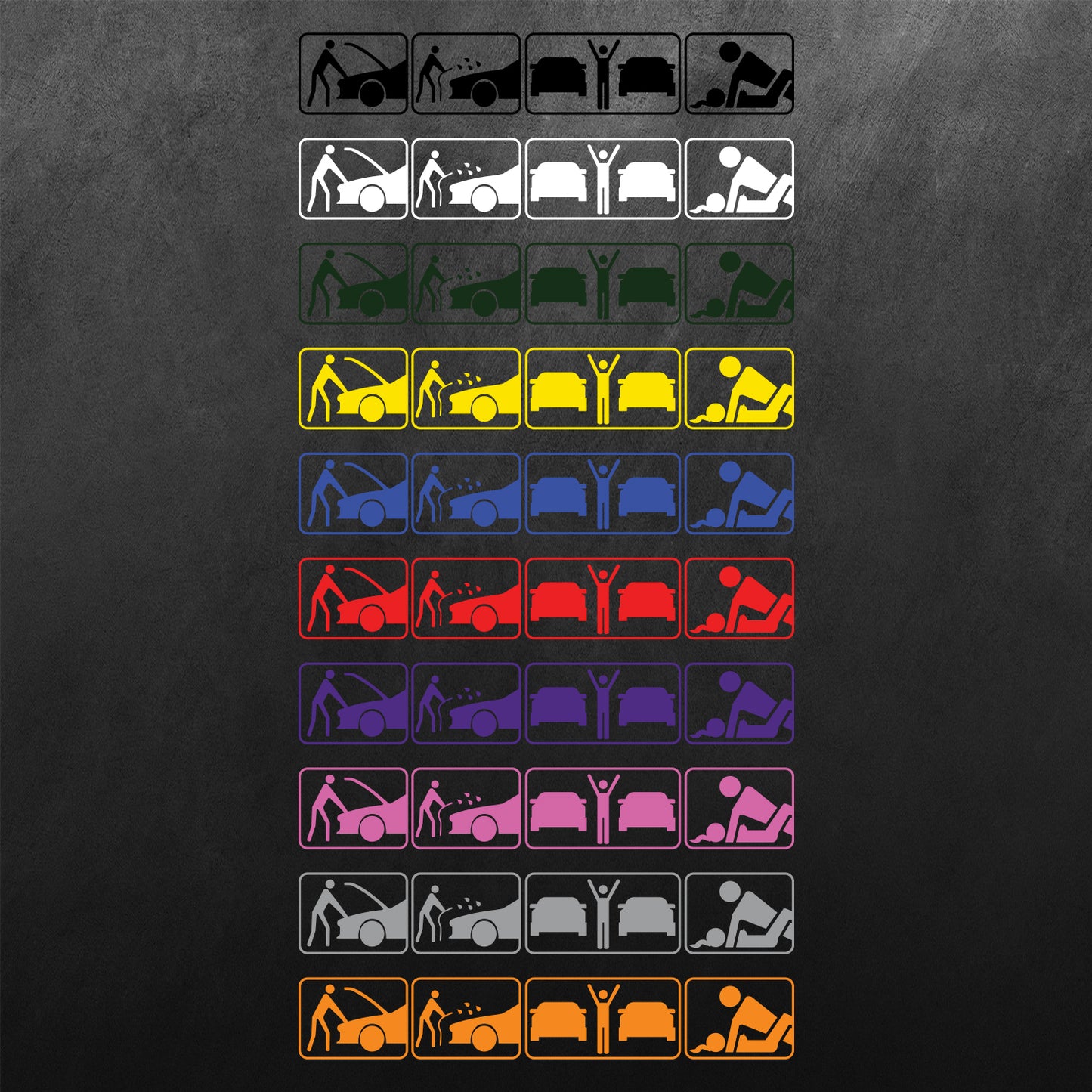 Morning, Noon, Night, Midnight Sticker