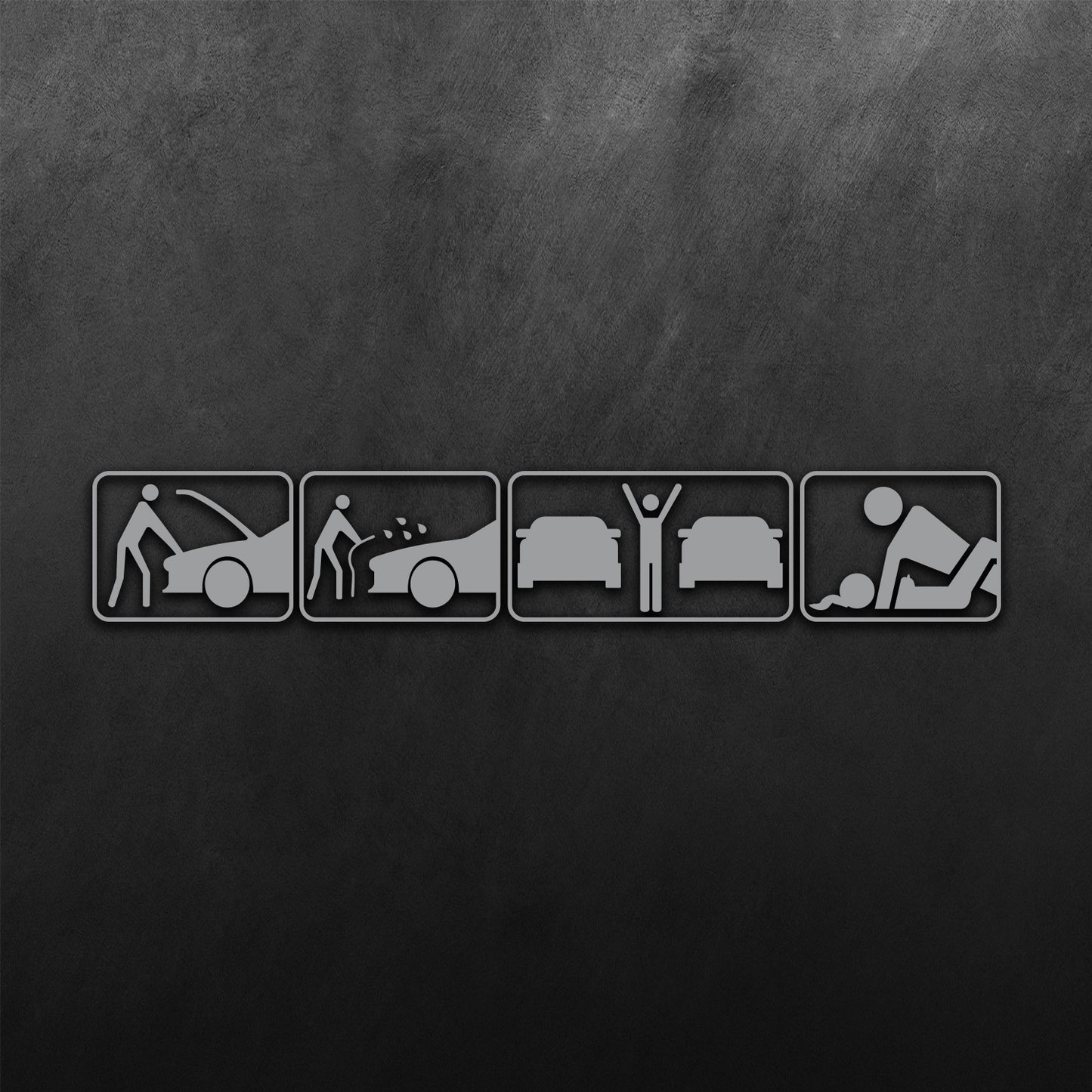 Morning, Noon, Night, Midnight Sticker