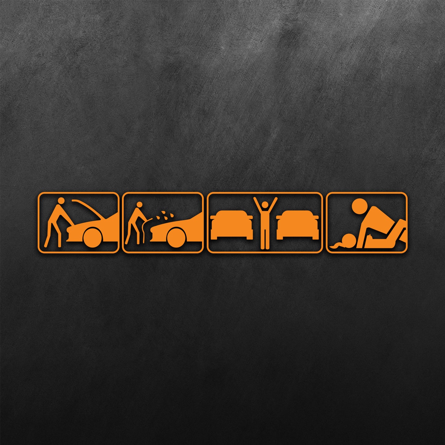 Morning, Noon, Night, Midnight Sticker