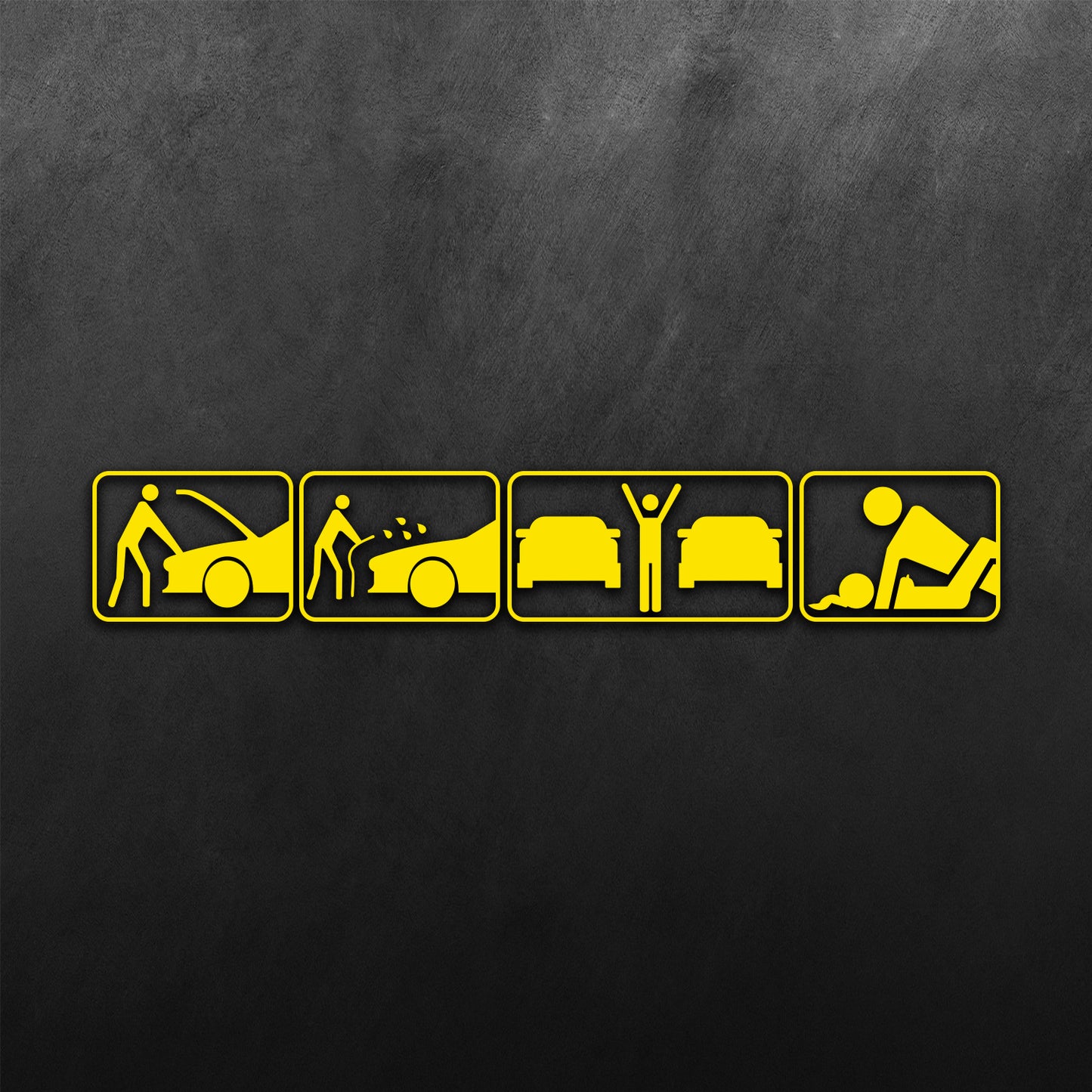Morning, Noon, Night, Midnight Sticker